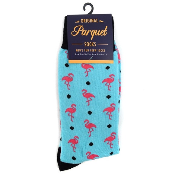 Men's Crew Socks -Flamingo -AQ/PK- NWT - Picture 2 of 3
